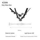 Ljojo Leather Belt Ceiling Chandelier Modern Minimalist Living Room Home Decorative Lights