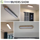 Ljojo Bauhaus Solid Wood Strip LED Ceiling Light Chandelier for Living Room Decor