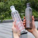 Ljojo 500ml Sports Water Bottle with Time Mark, Leak-proof & Portable Fitness Bottle