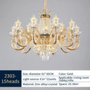 European Style Duplex Chandelier with Crystal Accents - Ljojo