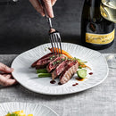 Ljojo Matte Ceramic Steak Plate Pasta Sushi Salad Molecular Cuisine Tableware