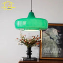 Green/Yellow Glass Pendant Lights LED E27 | Medieval Minimalist Hanging Lamp by Ljojo