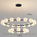 Ljojo Italian Light Luxury Circular Magic Bean Pendant Light for Dining Table and Living Room