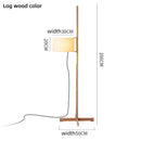 Modern Nordic Solid Wood Floor Lamp With Fabric Shade LED Standing Light for Home Decor by Ljojo
