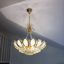 Crystal Chandelier: Zen Lotus Living Room Lamp by Ljojo - Elegant Temple Dining Room Lighting