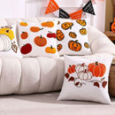 Embroidered Pumpkin Halloween Pillowcase by Ljojo - Cotton Throw Cushion Cover