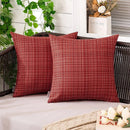 Ljojo 45x45cm Christmas Red Waterproof Pillowcase Farmhouse Cushion Covers