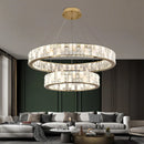 Luxury Snowflake Print Crystal Pendant Light for Living Room Dining Room by Ljojo