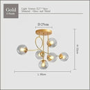 Ljojo Luxury Magic Bean Glass Chandelier Pendant Light LED for Home Decor
