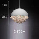 Ljojo Modern Crystal Glass Ceiling Chandelier for Home Living Room Bedroom Study Lighting