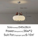 Ljojo Walnut Deer Horn LED Pendant Light for Bedroom Living Room Indoor Lighting Fixture