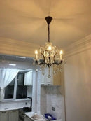 European Crystal Chandelier E14 Retro Loft Living Room Candle Lighting by Ljojo