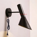 Industrial Style White Wall Lamp Creative Minimalist Bedroom Bedside Light Ljojo