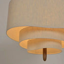 Japanese Retro Fabric Chandelier Wabi Sabi E27 Pendant Light for Living Room by Ljojo