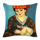 Ljojo Matisse Portrait Art Printed Cushion Cover 45X45cm