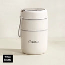 Ljojo Double-Layer Stainless Steel Thermal Lunch Box with Spoon and Bag