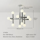 Ljojo Luxury Cream Style Metal Glass Ball Pendant Light for Modern Dining Room