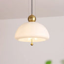 Ljojo Modern Nordic White Glass Pendant Light Chandelier Stylish Home Decor for Bedroom Lighting