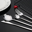 Ljojo 24-Piece Stainless Steel Dinnerware Set - Knife Fork Spoon Silverware Tableware