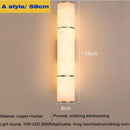 Ljojo Luxurious Marble Modern Full-copper Golden Wall Lamp for Living Room & Bedroom