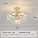 Ljojo Luxury Crystal Chandelier LED Ceiling Light for Living Room Dining Bedroom