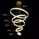 Crystal Living Room Chandelier - Modern Luxury Stair Pendant Light by Ljojo