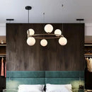 Nordic Glass Ball LED Chandelier for Dining Room | Elegant Pendant Lights Luminaires by Ljojo