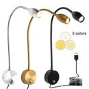 Ljojo LED Reading Light: Touch Dimmable Switch, 3 Color Modes, Flexible Gooseneck, 10 Brightness