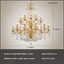 Ljojo Luxury Crystal Candle Chandelier Foyer Pendant Lights