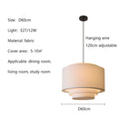 Wabi-Sabi Fabric Pendant Lights Medieval Retro Chandelier by Ljojo
