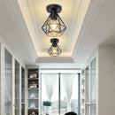 Ljojo Metal Wire Cage Pendant Light Cover Industrial Style for Ceiling Hanging Lamp