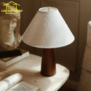 French Retro Solid Wood Table Lamp LED Minimalist Desk Lights Home Decor Ljojo
