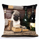 French Bulldog & Pug Dog Pillowcase by Ljojo - Decorative Animal Polyester Cushion Cover
