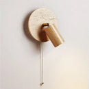 Huangdong Stone Bedroom Wall Lamp: Retro Silent Wind Study Wall Fixture by Ljojo