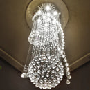 Ljojo Luxury Crystal Chandelier for Staircase, Modern LED Home Decor Lighting