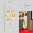 Nordic Gold Black Led Staircase Chandeliers for Home Decor by Ljojo