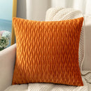 Ljojo 3D Geometric Velvet Pleated Cushion Cover for Home Decor