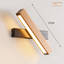 LED Solid Wood Wall Lamp Modern Bedroom Lighting Ljojo Whirling Study Lamps