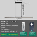 Gold Dimmable Modern Chandelier Light Fixture - Adjustable LED Pendant by Ljojo