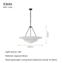 Ljojo French Style Living Room Gypsum Pendant Light Luxury Nordique Villa Bedroom Decor