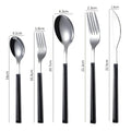 Ljojo Marble Pattern Cutlery Set: Knife, Fork, Spoon - Western Style, Stainless Steel