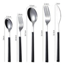 Ljojo Marble Pattern Cutlery Set: Knife, Fork, Spoon - Western Style, Stainless Steel