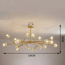 Adjustable Nordic Crystal Chandelier Elegant Lighting Fixture Ideal for Restaurant Living Room by Ljojo