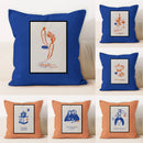 Ljojo Line Art Coffee Cushion Cover for Home & Car Decor