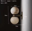 Marble Wall Lamp Bedroom Sconce - Modern Minimalist Designer Light by Ljojo