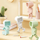 Ljojo Mini Square Robot Night Light: Creative LED Bedside Lamp