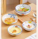 Ljojo 5 Inch Ceramic Bowl Set for Vegetables, Soup, Eggs, Air Fryer, Salad, Noodles