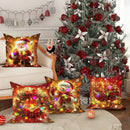 Ljojo LED Christmas Pillowcase with Santa & Snowman Garland Pattern