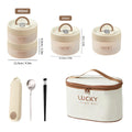 Ljojo Leak-proof Bento Box : Transparent Microwave Safe Lunch Box With Handle