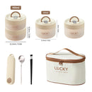 Ljojo Leak-proof Bento Box : Transparent Microwave Safe Lunch Box With Handle
